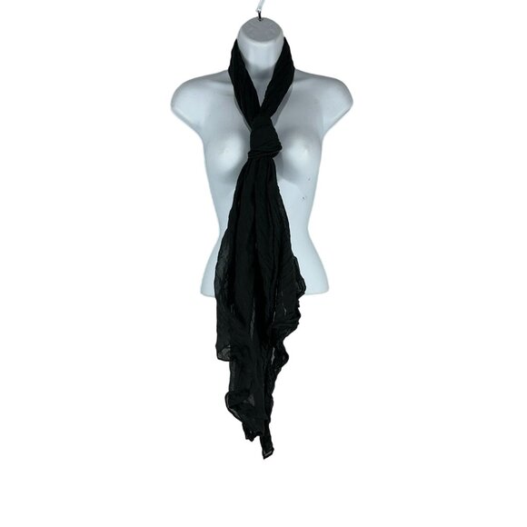 West Loop Women's Lightweight Wide Scarf Black - Picture 2 of 4